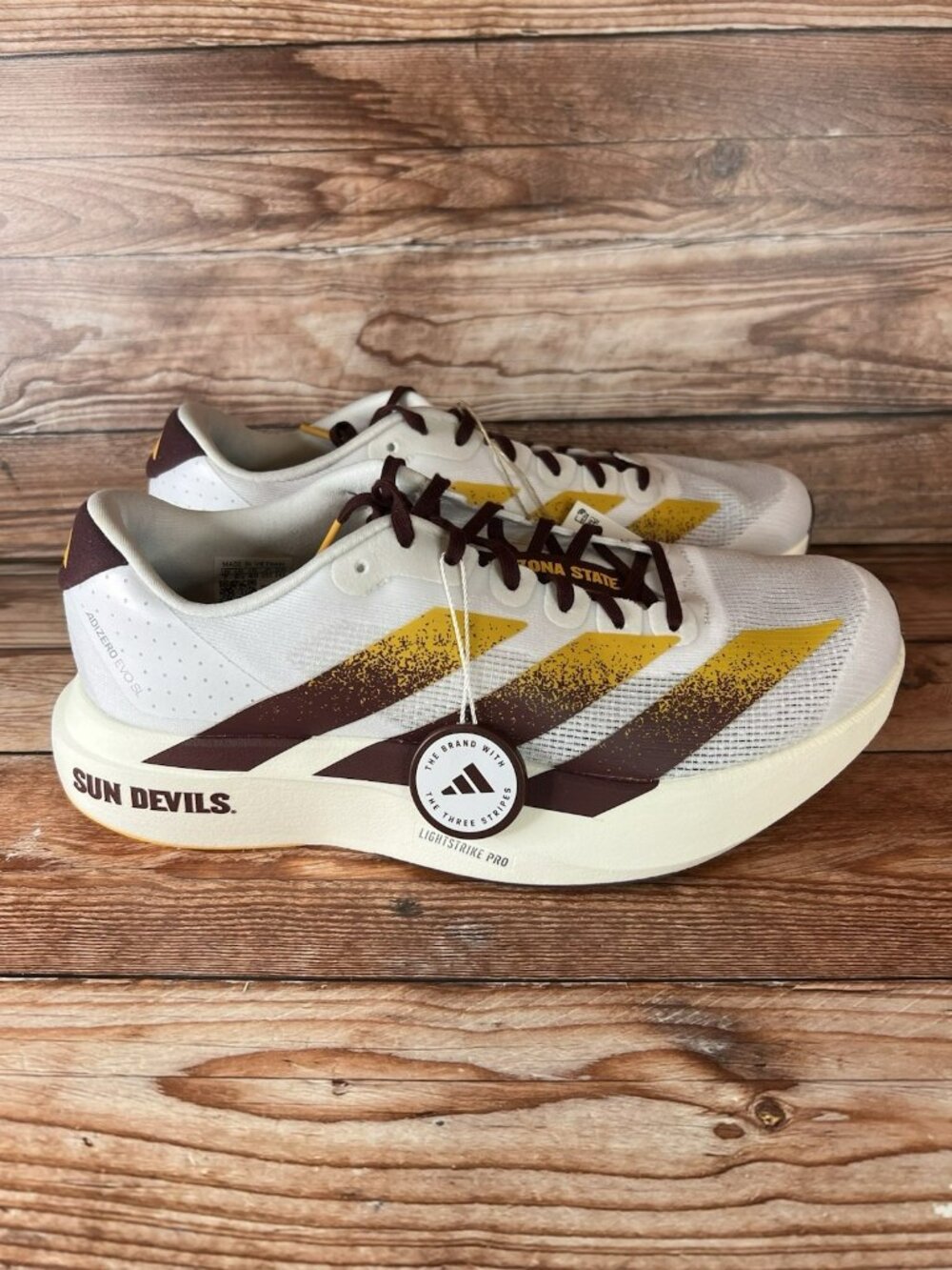 Adidas Adizero Evo SL JQ4572 Arizona State Sun Devils Shoes Size 7 M / 8 W New